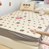 Bedspread Thai Latex Bed Sheet Set for Summer Mattress Pad Can Be Folded High Qualit Cooling Bed Mat Comfortable Peach Sheets
