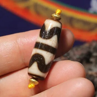 Energy Tibetan Old Agate Oily Patina Bloody Double Tiger Tooth dzi Bead Pendant LKbrother Saurces Top Quality Garrentee