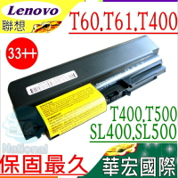 LENOVO 電池(9芯)-聯想 R61，T60，T61，T400，R400，R500，SL400，SL500，42T4552，42T5225，42T5227，14吋，33+