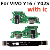 USB Charging charger port board For VIVO Y16 / Y02S Mainboard Flex USB Port ribbon flex Cable Phone Tail plug Data cable with ic