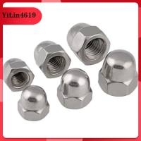 [M3-M24] 304 stainless steel cap nut American fine thread counter screw cap ball head cap nut 5PCS