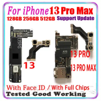 100% Unlocked For iPhone 13 Pro Max Motherboard With Face ID 128G 256G 512G MAianboard Support IOS Update For iPhone 13