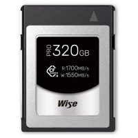 【Wise 裕拓】320G/GB 1700MB/S CFexpress Type B PRO 高速記憶卡(公司貨 CFX-B320P 適用Z9 1DX3 D6)