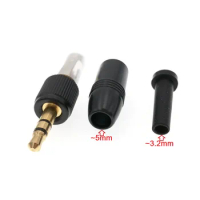 10pcs Black 3.5mm 1/8‘’ Stereo Screw locking Audio Lock Connector For Sennheiser Sony Nady Audio2000S Mic Spare Plug Adapter