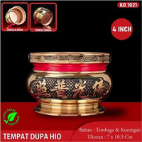 Hiolo Tembaga Naga Hiulo Tembaga Tempat Hio Emas Kuningan Hio Dupa Kuningan Hiolo Tempat Dupa 4 INCH
