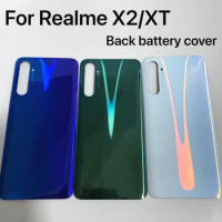 For Battery Back Cover Glass For Realme XT Rear Door Housing Case Replacement Repair Parts For Realme X2 XT Cover With Logo