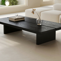 【免運】可開發票 侘寂風原木大板桌椅組合餐桌簡約新中式長方形白蠟木碳化黑色茶桌