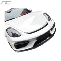 Latest New Design Pur + Carbon Fiber material GT4 Style Bodykit Front Bumper rear diffuser For 2012-2016 cayman boxster 981