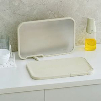 Zuutii雙面抗菌防霉304不銹鋼砧板 家用食品級生熟分切案板- 食用級304不鏽鋼雙面菜板-冷煙灰 均碼