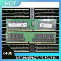 1 PCS 64G 64GB For MT RAM 2RX4 DDR4 PC4-3200AA MTA36ASF8G72PZ-3G2E1UI Memory