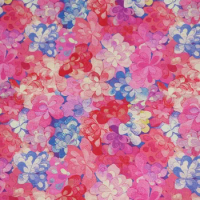 New Summer Yinghong 100% Pure Cotton 80S Fabric Sewing Digital Printed Cloth Dress Short Dress Children's Designer Tissus Tissu