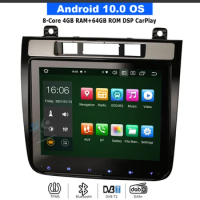 8.4" Android 10 Auto &amp; CarPlay GPS Multimedia Autoradio DAB+ Navigation Head Unit für VW Touareg RNS-850