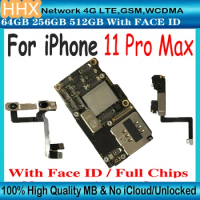 For iPhone 11 Pro Max 256gb Original Motherboard 64gb Full Chips Mainboard With Face ID IOS System For Iphone 11 pro max Plate