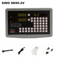 Sino SDS6-2V 2 Axis DRO Digital Readout Display With Metal Casing Turning Lathe Drill Milling Machine Counters For Linear Scale