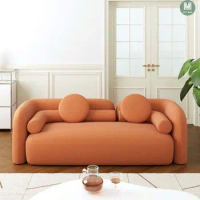 Hot selling Nordic minimalist design furniture high quality white velvet fabric 3 seater living room sofa