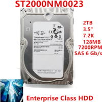 New Original HDD For Seagate 2TB 3.5" 7.2K SAS 6 Gb/s 128MB 7200RPM For Internal Hard Disk For Enterprise HDD For ST2000NM0023