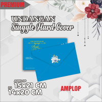 Undangan Pernikahan Model E047 Maroon Single Hard Cover PREMIUM Kertas Putih Card Souvenir Foto Gold