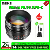 Meike 50mm F0.95 APS-C Manual Focus Lens for Sony E Fuji X M43 Canon EF-M RF Nikon Z Mount Cameras