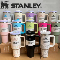 Stanley 40oz/1.1L Quengher H2.0 Tumbler With Straw Lids Stainless Steel  Coffee Termos Cup Car Mugs vacuum cup - AliExpress