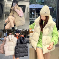 (ẢNH THẬT) Áo gile phao kéo khóa trần bông 3 lớp siêu nhẹ cao cổ phong cách ulzzang, áo khoác phao g