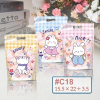 aiGooTan - PLASTIK POUCH LOVELY - Kantong Kemasan Plastic Motif Lucu Klip Karakter Ziplock Zip Lock 