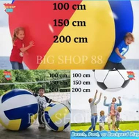 MAINAN ANAK BOLA PANTAI RENANG TIUP JUMBO PVC INFLATABLE GIANT BEACH BALL GLOSSY COLORFULL RAINBOW B