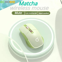 ECHOME Wireless Bluetooth Mouse Mute Key Ergonomics Chargeable Tri-mode Suitable for Girls Mouse for Office Game Computer Laptop