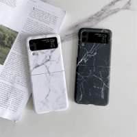 Marbled Pattern Phone Case for Samsung Galaxy Z Flip 3 Flip 4 5G Creative Back Cover for Galaxy Z Flip3 Flip4 Phone Accessories