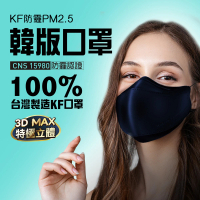 U-MASK 防霾PM2.5韓版KF立體口罩(寶石藍 成人 3片/袋)