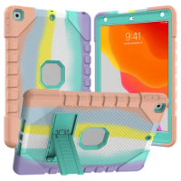 Shockproof PC Stand Fundas TPU Silicone Tablet Cover for iPad7 iPad8 iPad9 iPad 9 8 7 9th 8th 7th 10.2 2021 2020 2019 Case Coque
