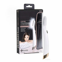 【Buy 1 Get 3 LED Eyebrow Trimmer Dermaplane Razor】 Face Hair Remover Folding Safety Shaver Curved Bl