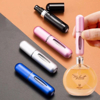 Botol Parfum Isi Ulang 5ml Aluminium Glass & Plastic Mini Travel Refillable Atomizer Spray Mudah Dib