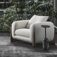 Italian minimalist single sofa living room sofa chair leisure chair single chair Nordic simple small sofa