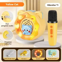 LB - Mainan Mikrofon Anak Karaoke Speaker Bluetooth Mic Wireless Karaoke Nirkabel Untuk Anak-Speaker