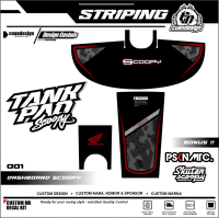 STIKER STRIPING PELINDUNG DASHBOARD / THANKPAD / DECKPAD MOTOR SCOOPY STICKER SCOOPY 2017 2018 2019