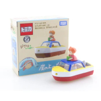 TAKARA TOMY Tomica Diecast Dream Tomica Ghibli 05 Ponyo on The Cliff By The Sea Sousuke`s Ponpon Ship Car Model Boy Toy Model