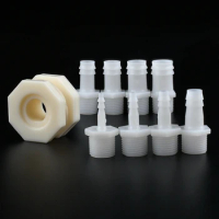 1Set ABS G1/2" to 4~20mm Aquarium Fish Tank Inlet And Drain Hose Pagoda Connector Fittings Seafood Pool Water Tank Adapters