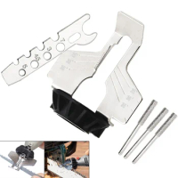 Electric Grinding Saw Chain Serrated Grinding Tool Accessory with Sawtooth Polishing Rods for Electric Grinder Saw Chain