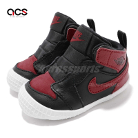 Nike 休閒鞋 Jordan 1 CRIB Bootie 童鞋 喬丹 經典配色 學步鞋 小童 黑 紅 AT3745-023