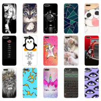 case cover for huawei Y6 2018 case back cover full 360 protective soft tpu sillicone Coque cute 7