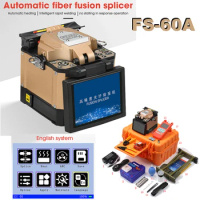 FS-60A Golden Fully Automatic 7s Welding 8s Heating 6700mAh 5' inch TFT LCD Fiber Optic Fusion Splicer +30mW OPM CFS-3 Kit Suit