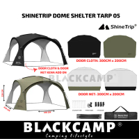 Reliable ShineTrip Dome Shelter PU3000mm Dome Tarp with Door Cloth Door Net Tent Silver Coating