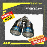Knalpot cabang 2 untuk mobil bensin jazz grandmax Luxio Agya Ayla dll