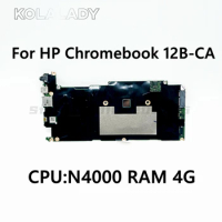 M09472-001 M09694-001 For HP Chromebook X360 12B-CA TPN-Q228 Laptop Motherboard DA00G7MB6D0 With N4000 CPU 4GB 32GEMMC 100% OK