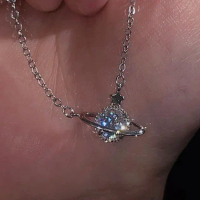 Kalung Planet, Perak Atom, Barang Kemas Payang, Perak Liya, Perak S925 Sterling, Reka Bentuk Payang 