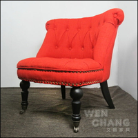 香奈兒風格 棉花糖 沙發 單人 適用咖啡廳 美甲店 專櫃 SO015-R 紅色賣場