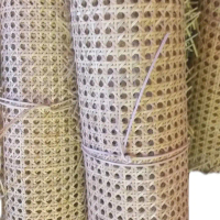 Lembaran webbing anyaman Rotan motif Mataero bunga tanjung bahan Furniture Mebel