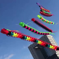 free shipping 12m centipede kite flying soft kite inflatable games professional wind kites snake gel blaster outdoor toys sports