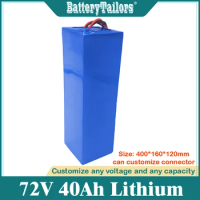 72V 40Ah Lithium Battery Pack NMC Li-Ion Ebike Battery Pack for 72V 3000W 5000W 7000W in GA PF 18650 Cells + 84v 10A Charger