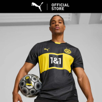 PUMA Jersey Tandang Pria Borussia Dortmund 24/25 Black-Faster Yellow